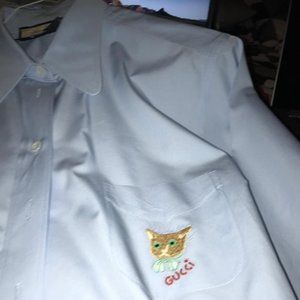 gucci long sleeve cotton button down
